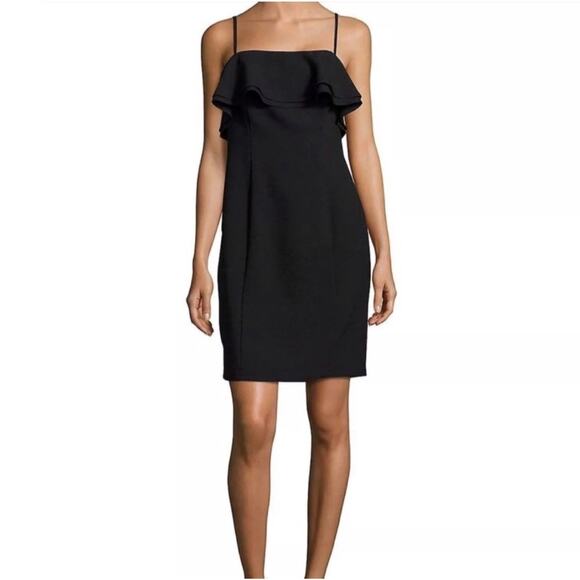 Karl Lagerfield Dresses & Skirts - Karl Lagerfield Women's Black Ruffle Sleeveless Mini Dress Size 6